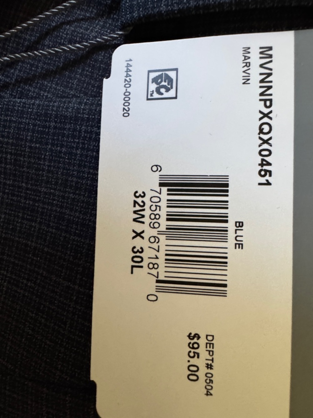 Michael Kors Men's Dark Navy Textured Dress Pants - Picture 5 of 5